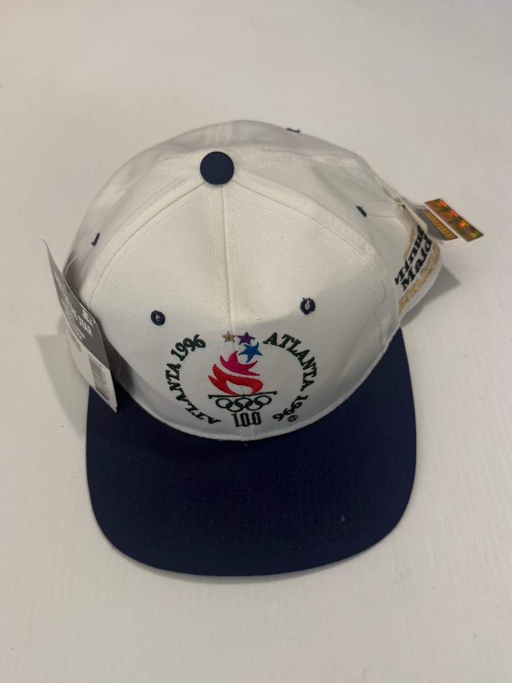STARTER White & Navy Atlanta 1996 Olympic Starter Cap